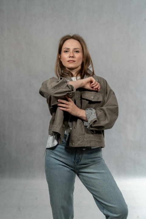 Katana JOY - bawełniana katana oversize - Taupe
