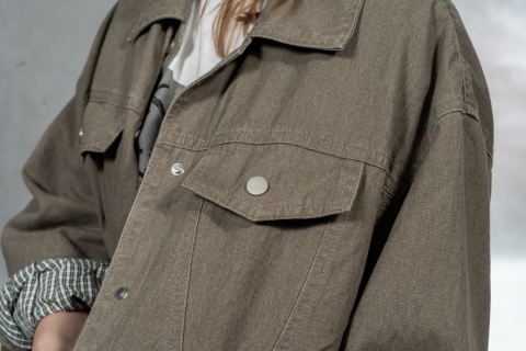Katana JOY - bawełniana katana oversize - Taupe