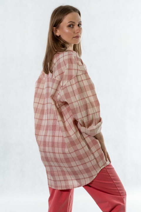 Koszula bawełniana w kratę – oversize