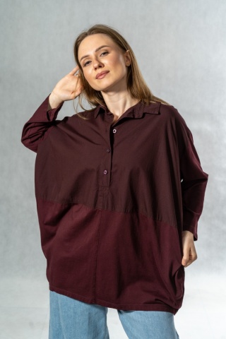 Koszula łączona Wendy Trendy - Bordo