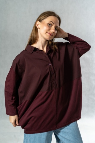 Koszula łączona Wendy Trendy - Bordo