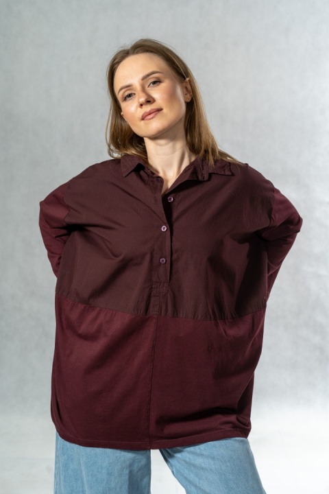 Koszula łączona Wendy Trendy - Bordo