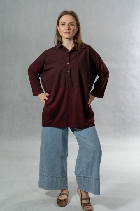 Koszula łączona Wendy Trendy - Bordo