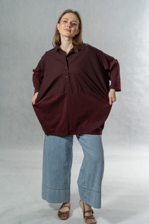Koszula łączona Wendy Trendy - Bordo