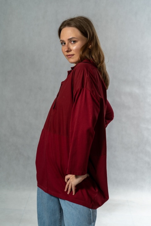 Koszula łączona Wendy Trendy – Burgund