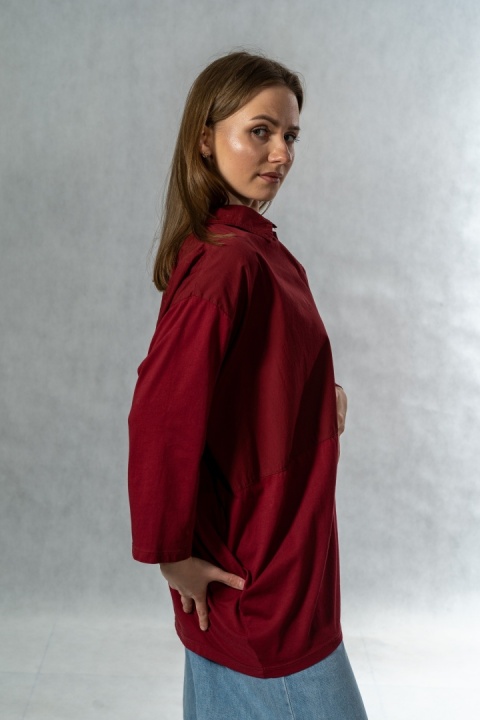 Koszula łączona Wendy Trendy – Burgund