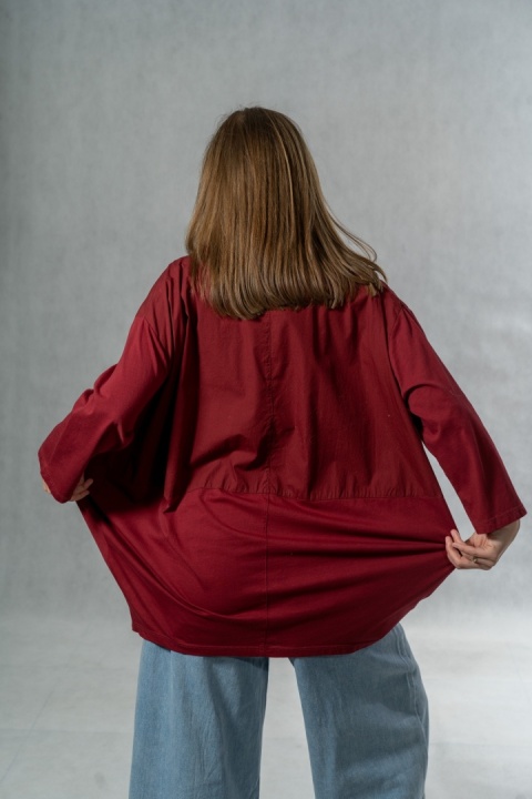 Koszula łączona Wendy Trendy – Burgund