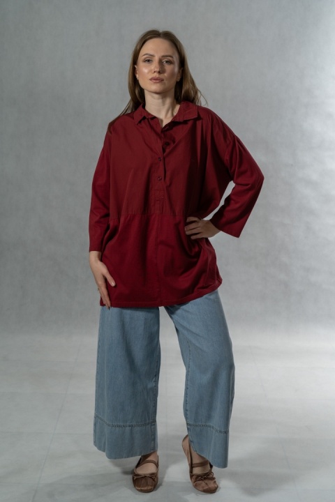 Koszula łączona Wendy Trendy – Burgund