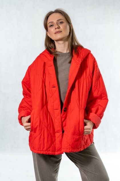 Kurtka oversize Stella Milani - Czerwona