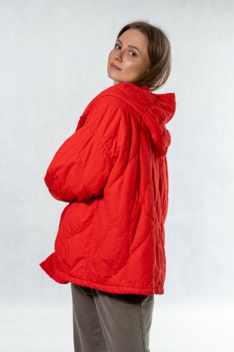 Kurtka oversize Stella Milani - Czerwona