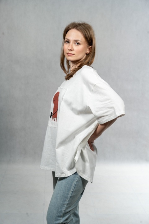 T-shirt Casual Abstract Patch Tee