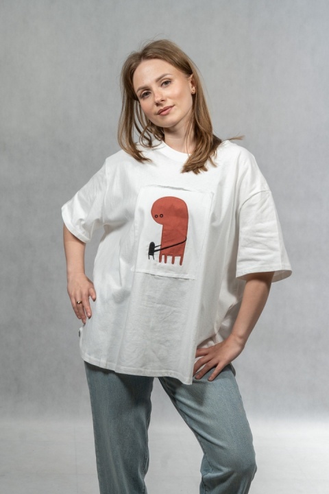 T-shirt Casual Abstract Patch Tee