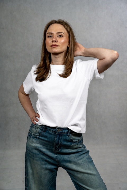 T-shirt basic MyStar - Biały