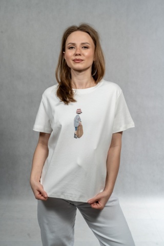T-shirt damski Girl Street - Biały