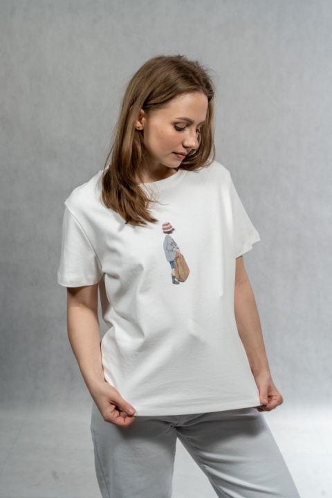 T-shirt damski Girl Street - Biały