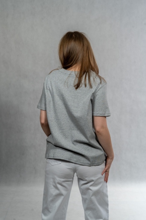 T-shirt damski Girl Street - Szary