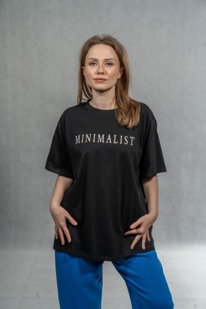 T-shirt damski JOY „Minimalist” - Czarny