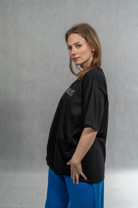 T-shirt damski JOY „Minimalist” - Czarny