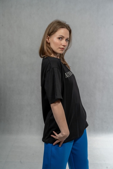 T-shirt damski JOY „Minimalist” - Czarny