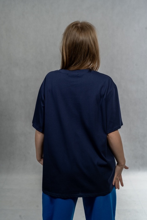 T-shirt damski JOY „Minimalist” - Granatowy