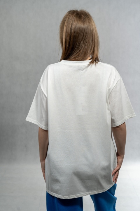 T-shirt damski JOY „Minimalist" - Śmietankowy