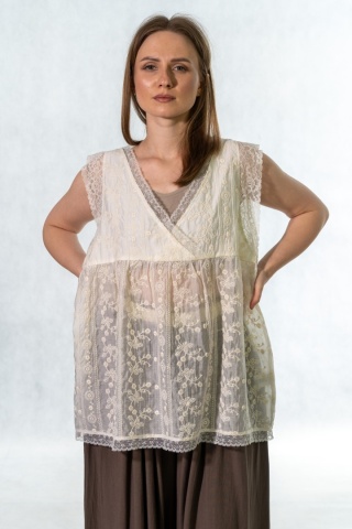 Bluzka koronkowa boho Gioya&Co – ecru
