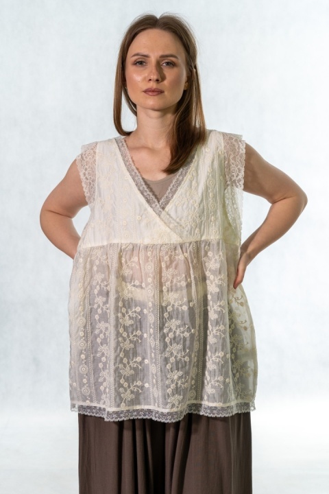 Bluzka koronkowa boho Gioya&Co – ecru
