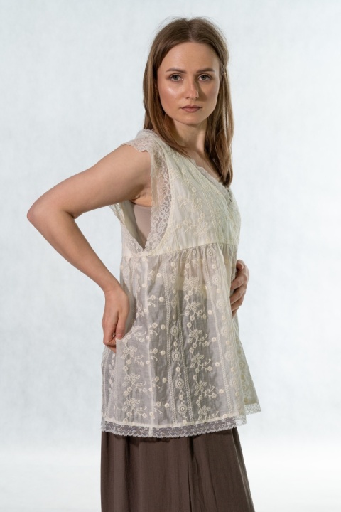 Bluzka koronkowa boho Gioya&Co – ecru