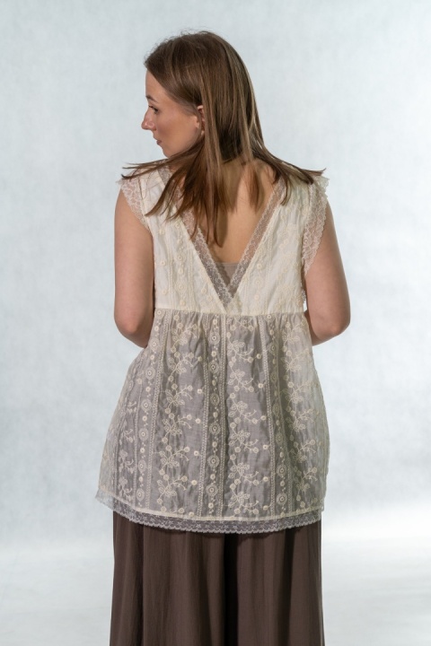 Bluzka koronkowa boho Gioya&Co – ecru
