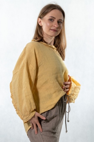 Bluzka lniana Gioya & Co. - Mais