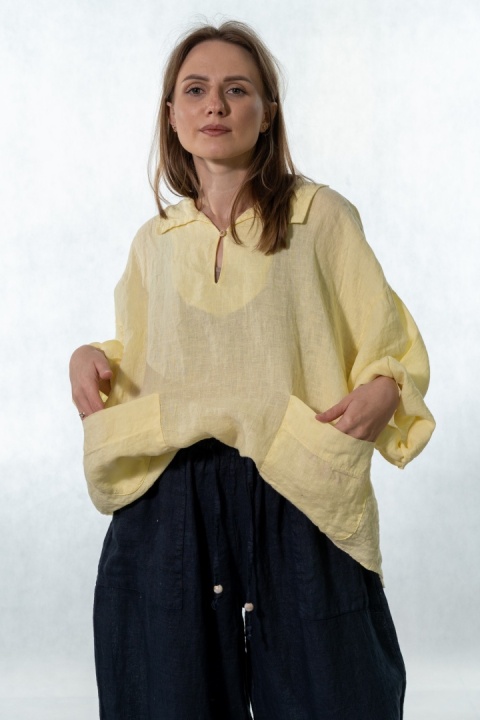 Bluzka lniana oversize Gioya & Co. - Flea