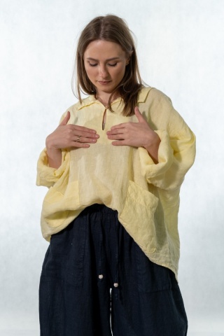 Bluzka lniana oversize Gioya & Co. - Flea