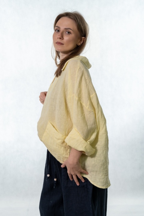 Bluzka lniana oversize Gioya & Co. - Flea