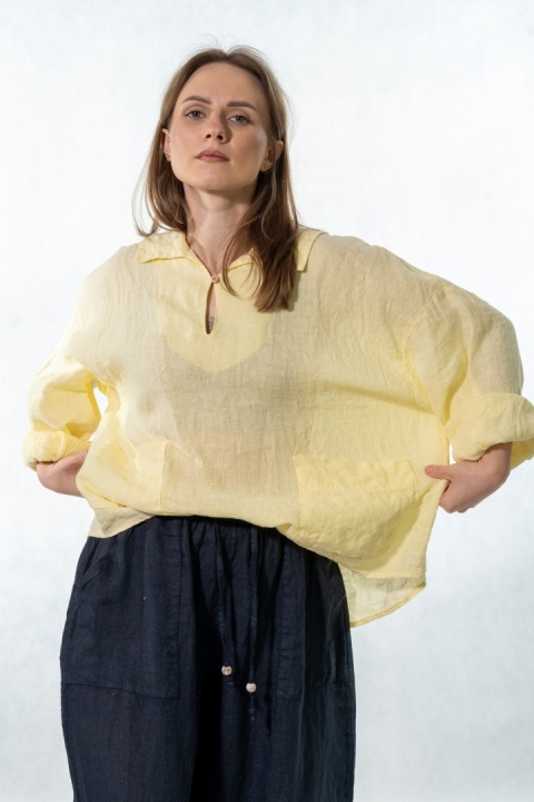 Bluzka lniana oversize Gioya & Co. - Flea