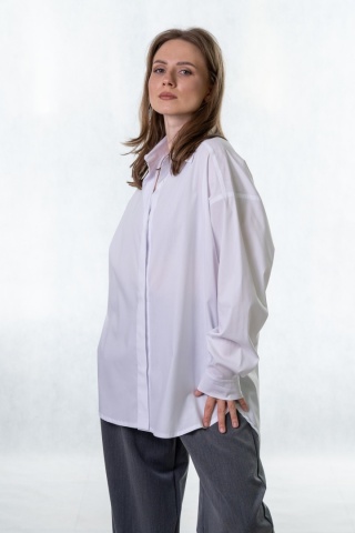 Elegancka koszula oversize Madame Sue - Biała