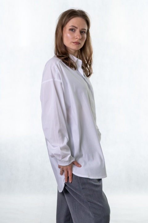 Elegancka koszula oversize Madame Sue - Biała