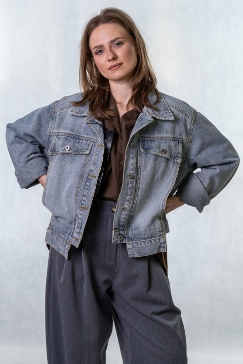 Katana jeansowa damska Premium denim – kurtka jeansowa klasyczna