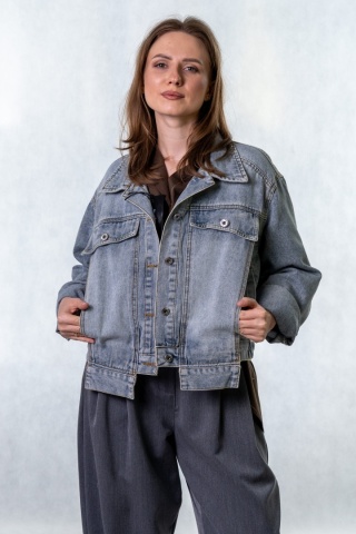 Katana jeansowa damska Premium denim – kurtka jeansowa klasyczna