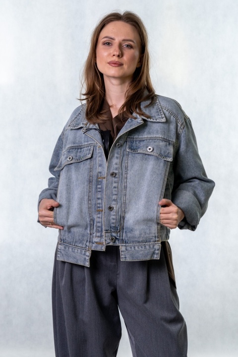Katana jeansowa damska Premium denim – kurtka jeansowa klasyczna