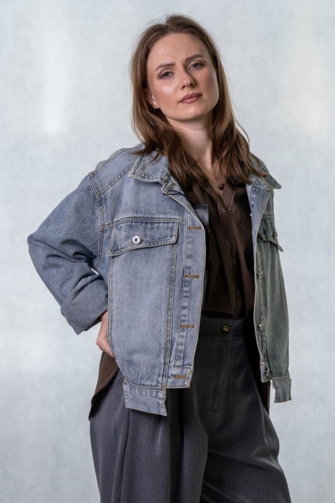 Katana jeansowa damska Premium denim – kurtka jeansowa klasyczna