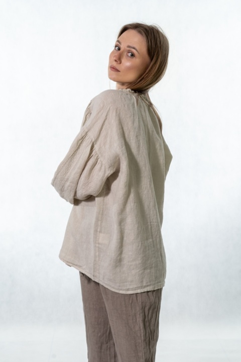 Koszula lniana Gioya&Co – lekkość i naturalna elegancja - Sabbia