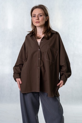 Koszula oversize Wiya W5927 - Moro