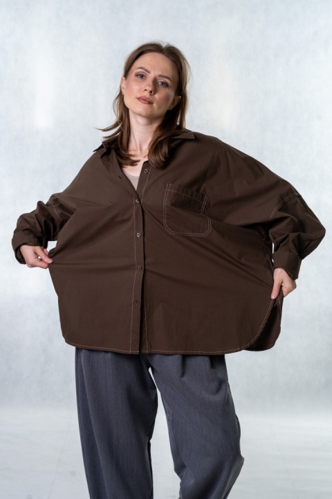 Koszula oversize Wiya W5927 - Moro