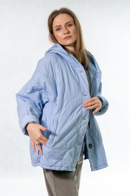 Kurtka oversize Stella Milani - Baby Blue