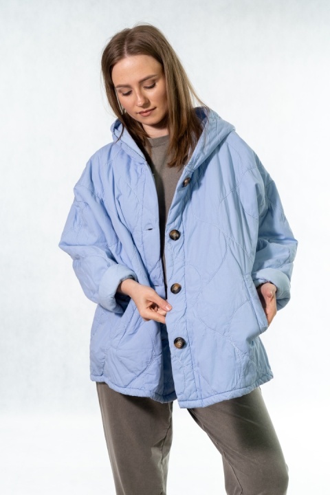 Kurtka oversize Stella Milani - Baby Blue