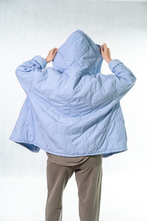 Kurtka oversize Stella Milani - Baby Blue