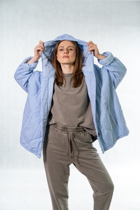 Kurtka oversize Stella Milani - Baby Blue