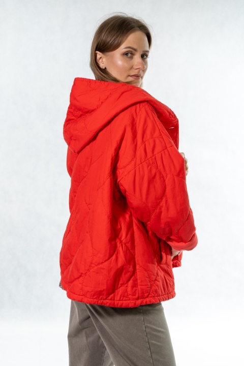 Kurtka oversize Stella Milani - Czerwona