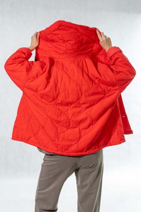 Kurtka oversize Stella Milani - Czerwona