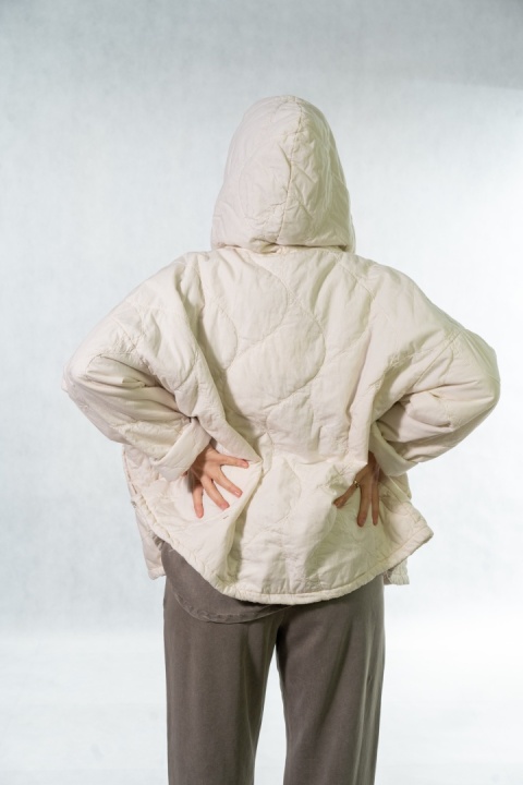 Kurtka oversize Stella Milani - Śmietanka